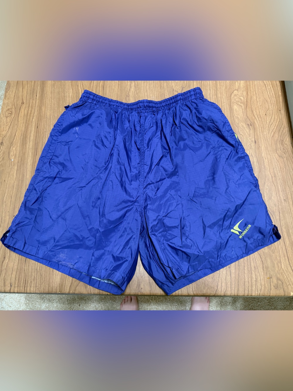 Men's Athletic Royal Blue Shorts medium activity swim running never worn classic